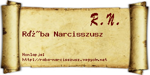 Rába Narcisszusz névjegykártya